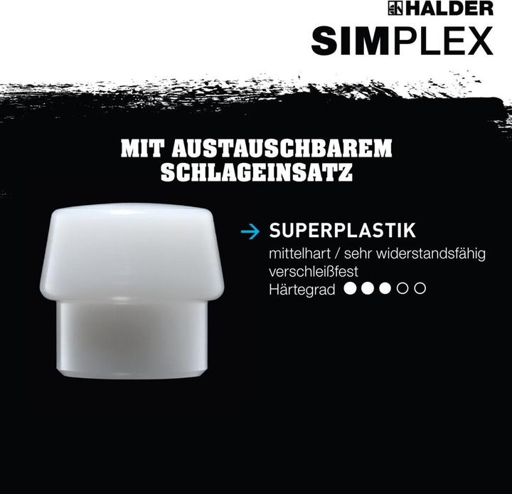 Produktbild Simplex 751 Simplex-Spaltaxt mit Keilstegen mit Stahlgussgehäuse und Hickorystiel, Ø 50 / Stiel 685 mm inkl