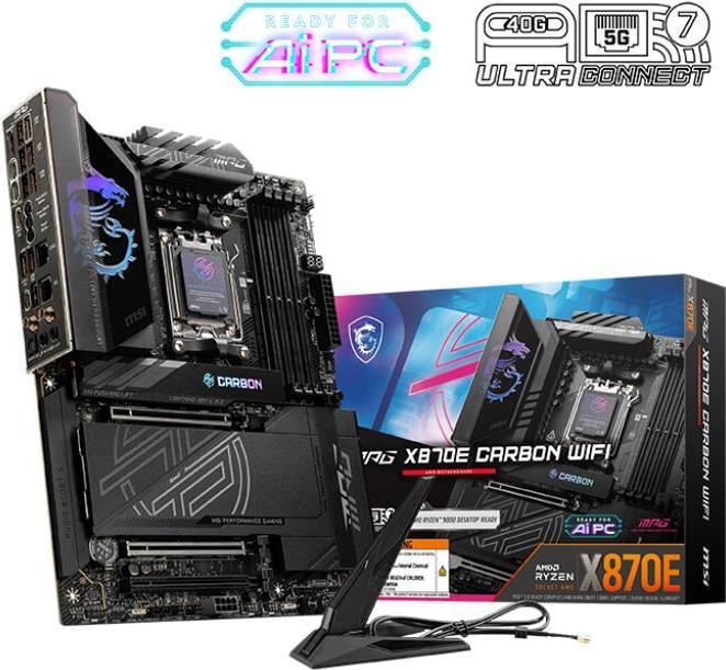 Actual product image MSI MPG X870E CARBON WIFI - X870/AM5/DDR5/ATX (AM5, AMD X870E, ATX)