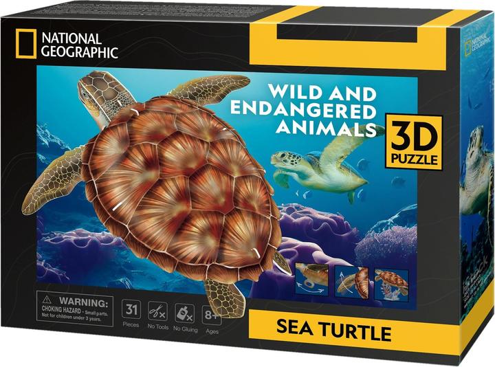 Actual product image Cubicfun 3d Puzzle NG Sea Turtle (31 pieces)
