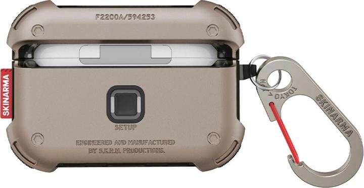 Actual product image Skinarma Case Mecha for AirPods Pro 2 champagne (Headphone sleeve)