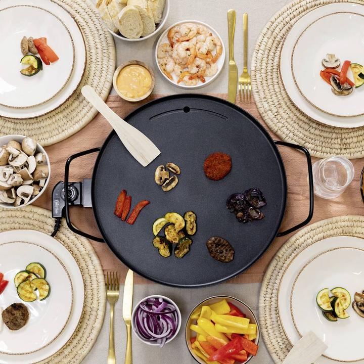 Productafbeelding Tristar Bakplaat Rond BP-2787 - Gourmet bakplaat - Cirkel Grill voor 4 personen - Met regelbare thermostaat