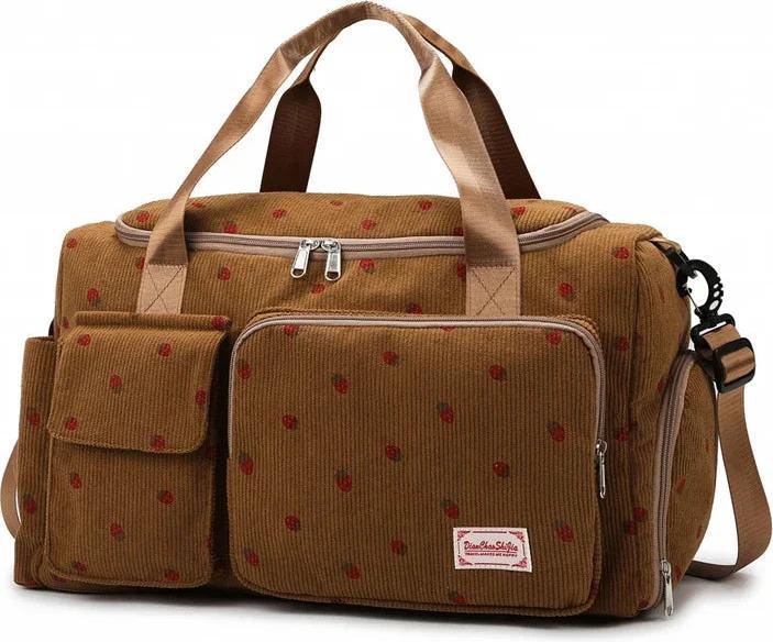 Immagine prodotto Only-Bags.Store Reisetasche aus Cord mit grossem Fassungsvermögen für Handgepäck mit Schuhfach