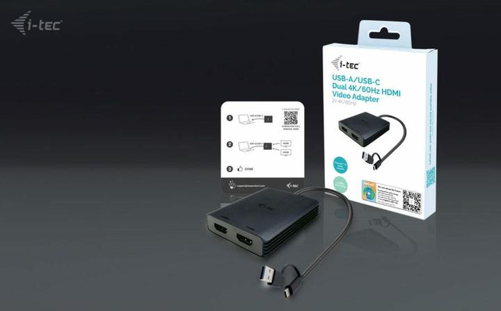 Produktbild i-tec Cadual4khdmi (HDMI, USB Typ-C, USB-A, 27 cm)
