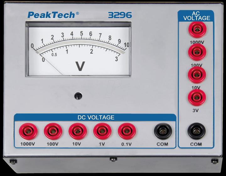 Immagine prodotto Peaktech 3296 Voltmetro, analogico, 1000 V