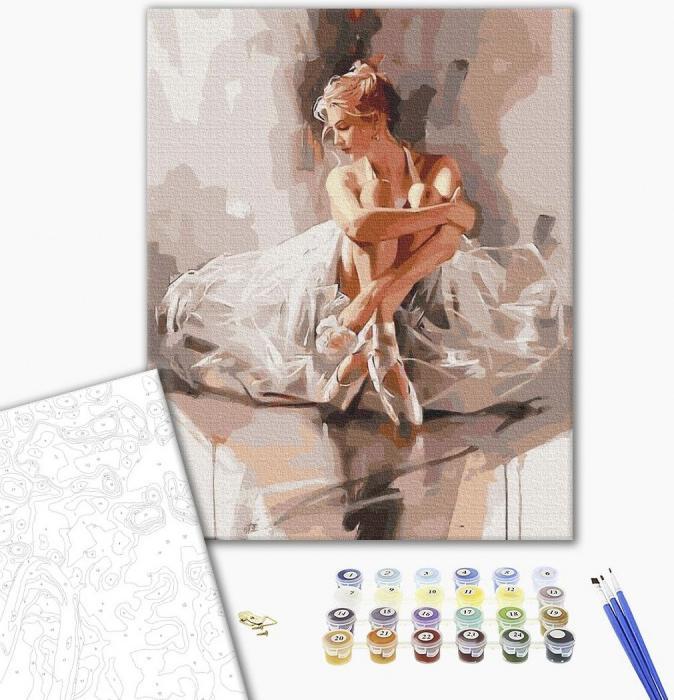 Actual product image Brushme paint by numbers, 40x50 cm, Ballerina in a cloud of tenderness, 1 pc.