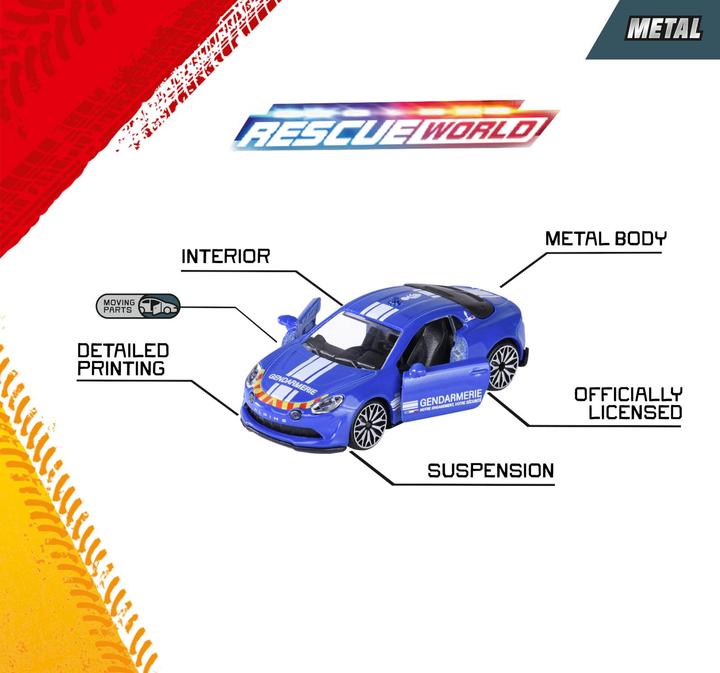 Produktbild Majorette Rescue World Premium Cars, 6-sort.