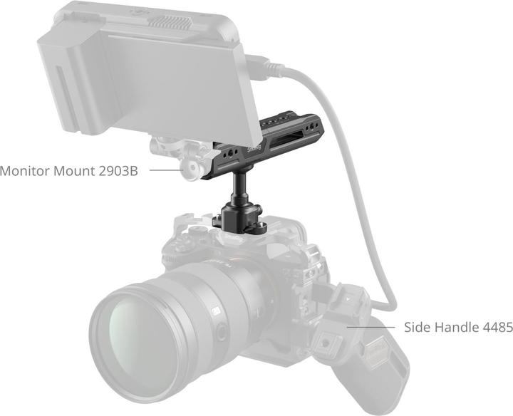 Image du produit SmallRig Rotating Top Handle with NATO Clamp, Detailfarbe: Schwarz (Poignée)