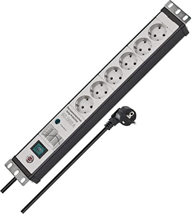 Productafbeelding Brennenstuhl 48,30cm (19") contactdoosstrook Premium-Line, 6-voudig (6x, CEE 7/3, 3 m)