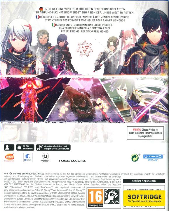 Actual product image Bandai Namco Scarlet Nexus (incl. Bonus DLC) (PS5, DE)