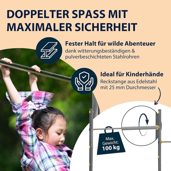 Actual product image Hudora Fabian Pro double gymnastics bar