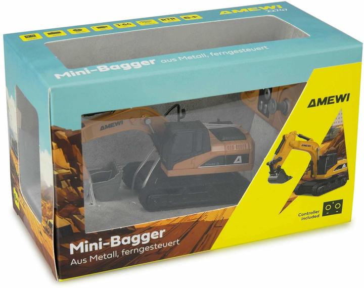 Actual product image Amewi Mini-Bagger aus Metall 8-Kanal 1:64 RTR (RTR Ready-to-Run)