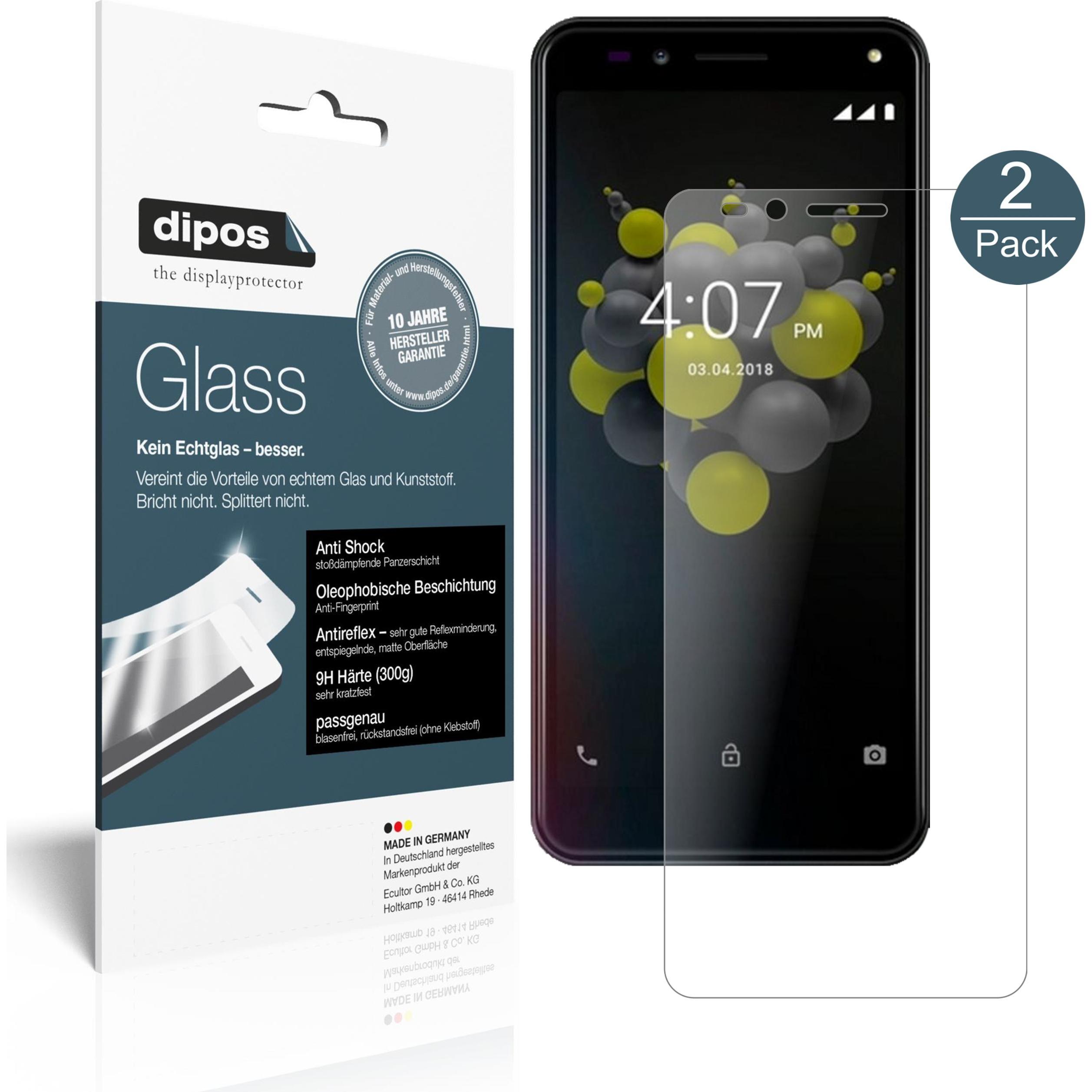 Dipos Displayschutz Anti-Shock (2 Stück, Allview A9 Plus), Smartphone Schutzfolie, Transparent