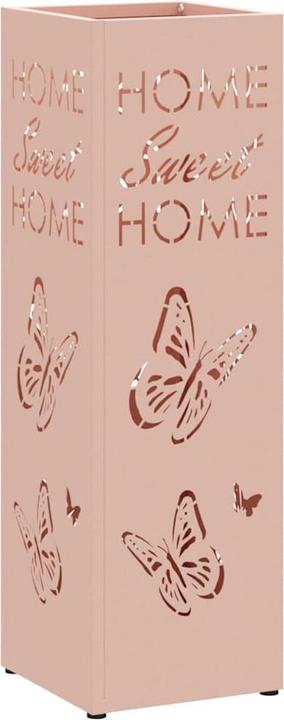 vidaXL Portaombrelli Rosa Metallo Medio Intarsi decorativi