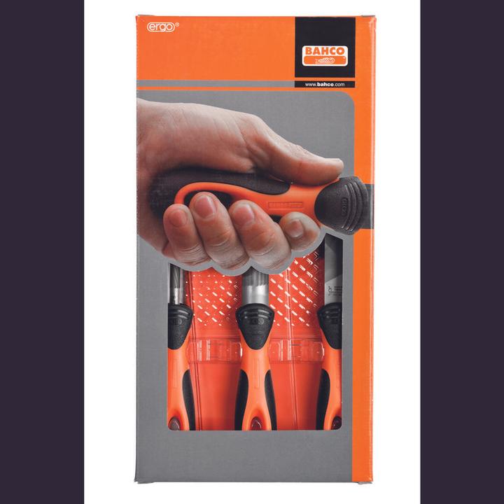 Produktbild Bahco ERGO Feilensatz, Halbschlicht 250 mm - 3-teilig (Hieb 2, 250 mm)