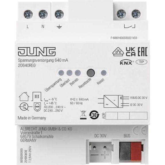 Thumbnail - JUNG, Zubehör Elektroinstallation, Spannungsversorgung 20640 REG