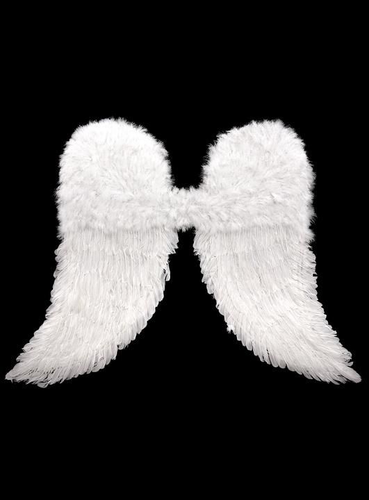 Actual product image Metamorph Weisse Engelsflügel Federn - Faschings Kostümflügel