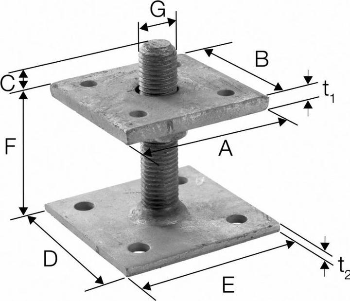 Immagine prodotto Simpson Sst Piedini di supporto PB 80 (Piede d'appoggio, 1 pz.)