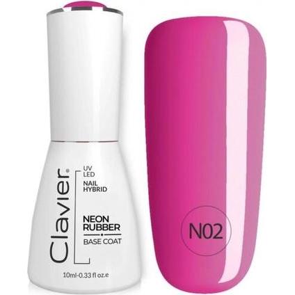 Thumbnail - Clavier, Nagellack, Luxury Nail Neon Rubber Base N02 10Ml