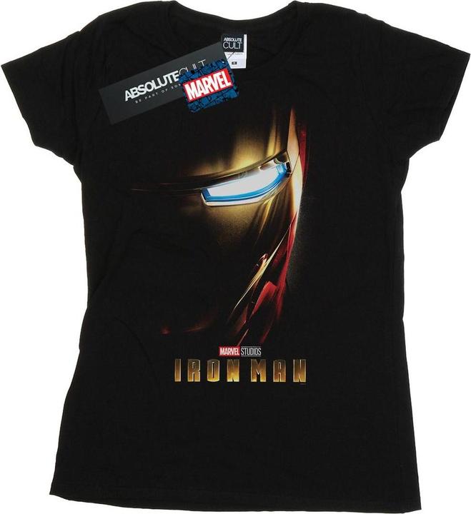 Actual product image Marvel Womens/Ladies Iron Man Poster Cotton T-Shirt (M)