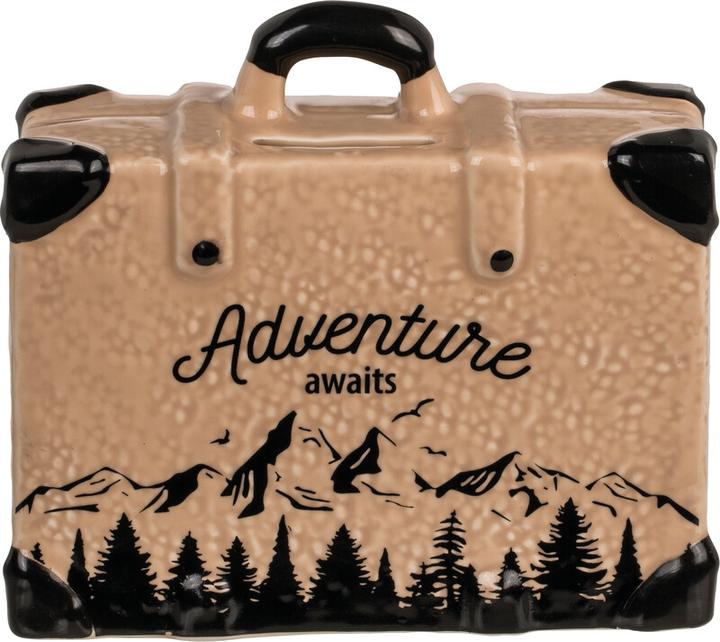 Actual product image Out of the blue Ceramic money box suitcase 15x6x13cm