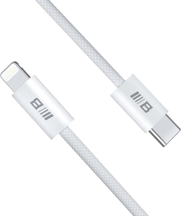 BlueO - Data Cable - Type-C to Lightning, Fast Charging, Braided, 1.2m - White (1.20 m)