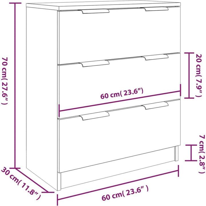 Produktbild vidaXL Sideboard (60 x 30 x 70 cm)