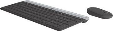 Produktbild Logitech MK470 Kabellose Tastatur und Maus, Graphite Sp., US (Englisch International, Kabellos)