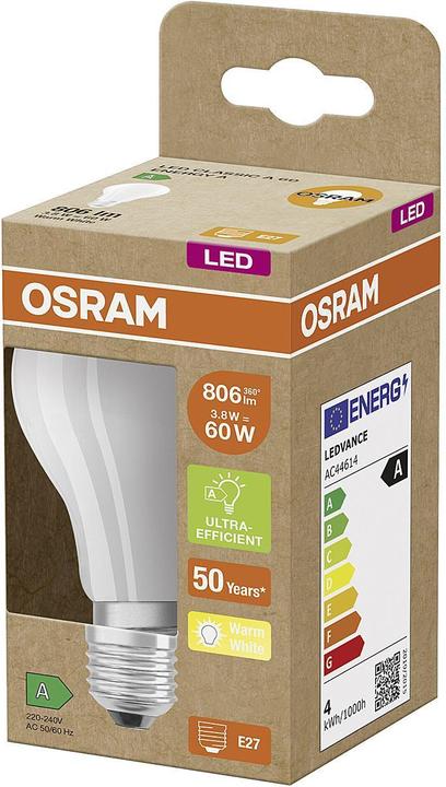 Produktbild Osram Led Filament Classic A (E27, 4 W, 840 lm, 1 x, A)