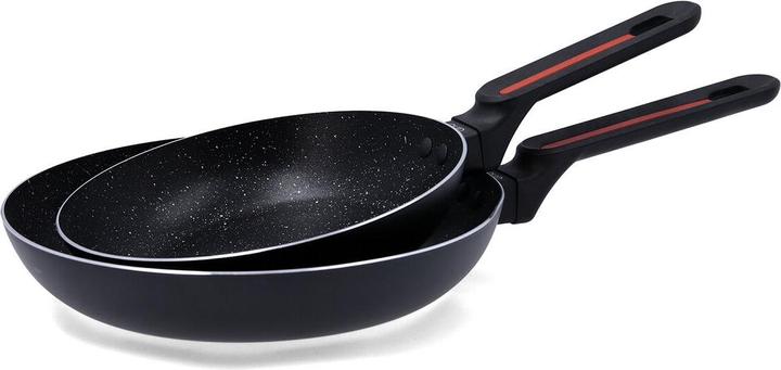 Produktbild Quid Pfanne Tentacion Schwarz Metall Geprägtes Aluminium Ø 24 cm Ø 20 cm (2 Stück) (Pfannenset + Topfset, Aluminium)