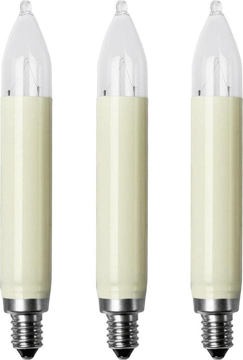 Hellum Candela a gambo 12V/3W avorio 3 pezzi. (3 x)