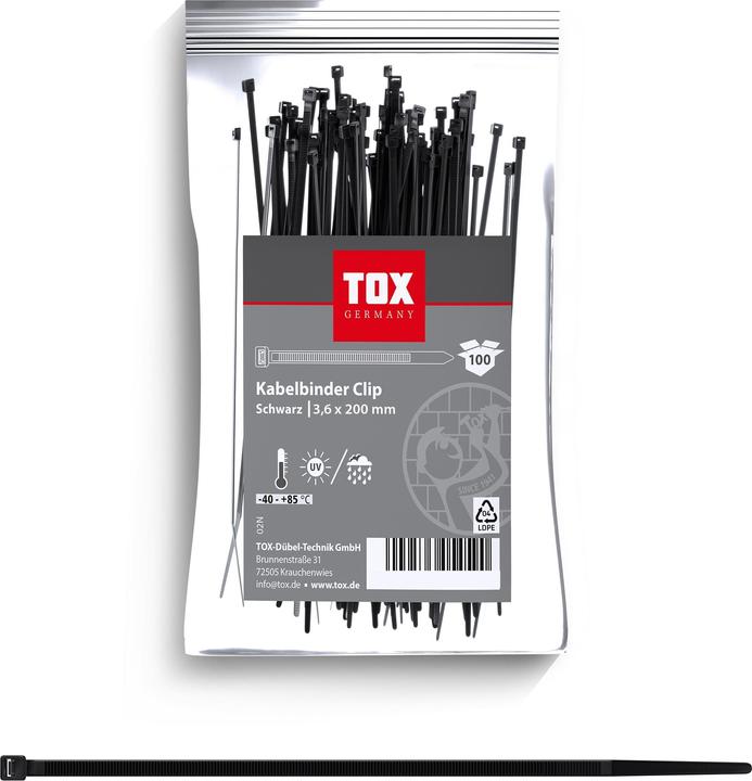 Actual product image Tox Cable tie clip 3.6x200 (100 pcs.) (200 mm, 100 pcs.)