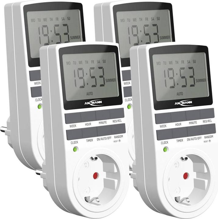 Ansmann 1260-0006-590-01 Zeitschaltuhr Programmierpaket digital Tagesprogramm, Wochenprogramm 3680W