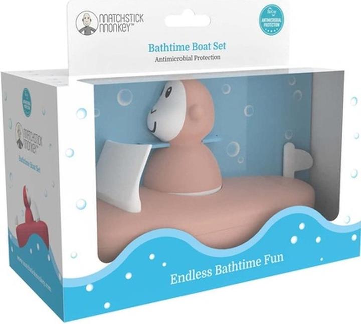 Actual product image Matchstick Monkey Bathtime Boat Set dusty pink