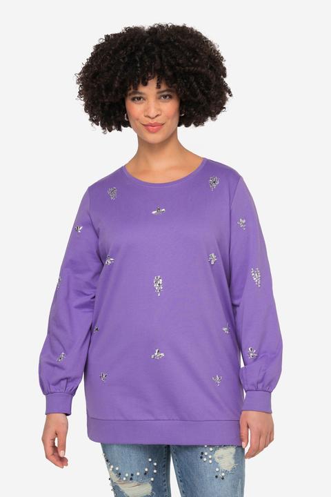 Produktbild Angel of Style Sweatshirt, Ziersteinchen, Rundhals, Ballon-Langarm (50)