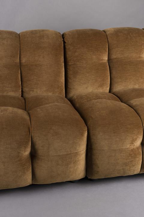 Actual product image Dutchbone Sofa Hackman 3-Seater Velours Cognac (3-seater)