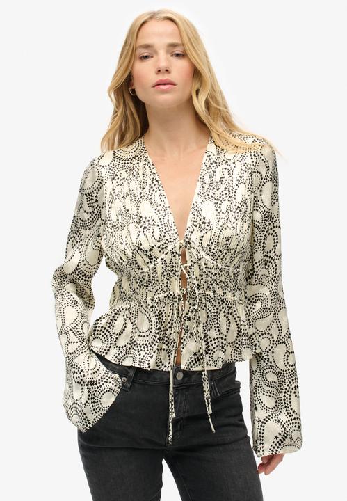 Immagine prodotto Superdry Blusa plissettata a maniche anni '70 donna (L)