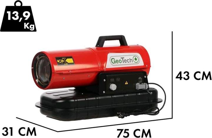 Actual product image GeoTech DH 2000 diesel hot air generator direct combustion (20000 W)