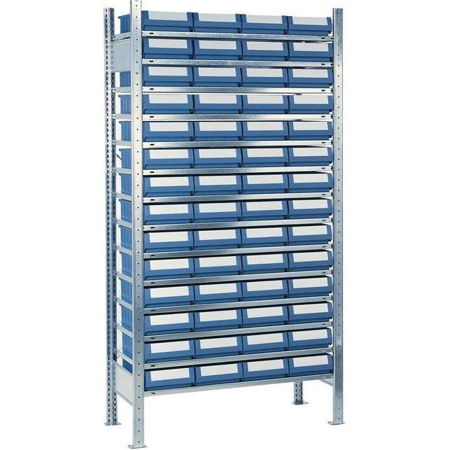Quality, Kellerregal, Steckregal H2000xB1000xT500mm Grundregal 14 Stahlböden 56 x 8