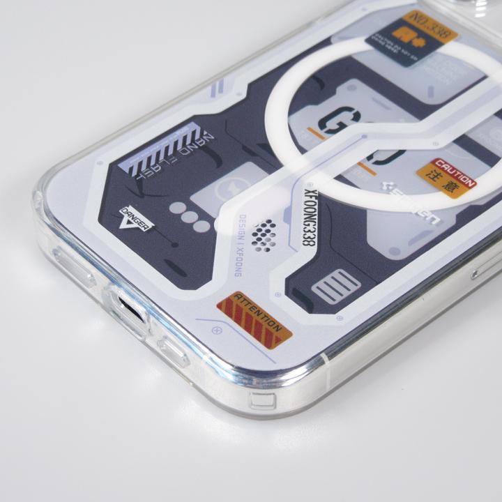 Produktbild PhoneLook Hülle Gummi Silikon Machine Armor Type-G20 MagSafe Hellblau (Apple iPhone 15 Pro Max)