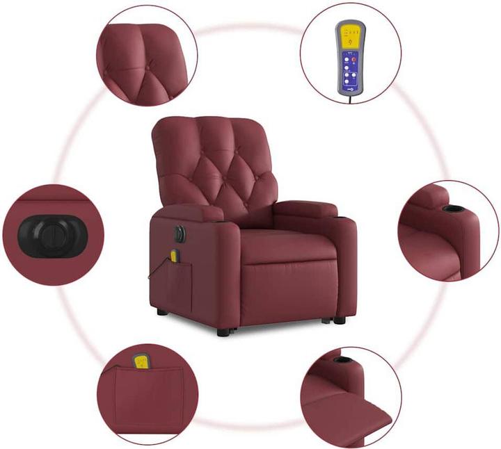 Produktbild VidaXL Massagesessel mit Aufstehhilfe Elektrisch Kunstleder