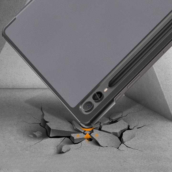 Actual product image Cover-Discount Galaxy Tab S9+ - Tri-fold Smart Case grey (Galaxy Tab S9+, Galaxy Tab S10+)