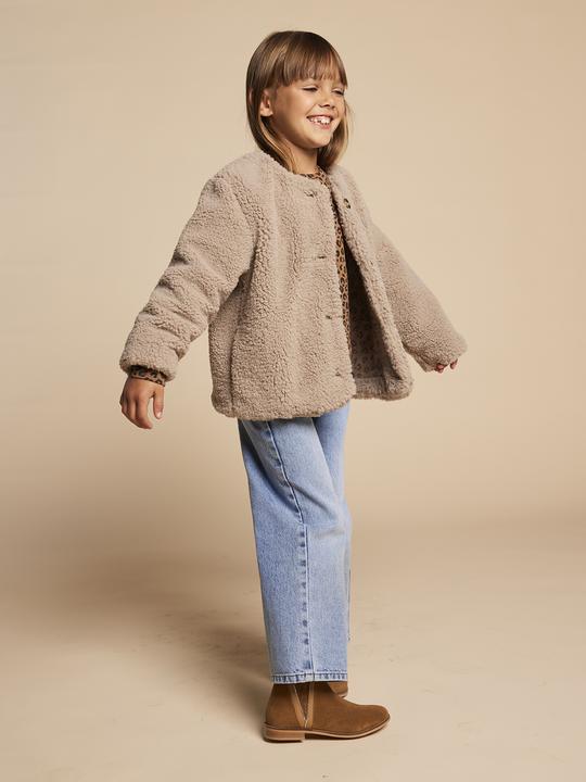 Immagine prodotto Envie de Fraise Mädchen Jacke mit Teddyfleece Mama-Tochter-Capsule, Futter mit Leo-Print (128)