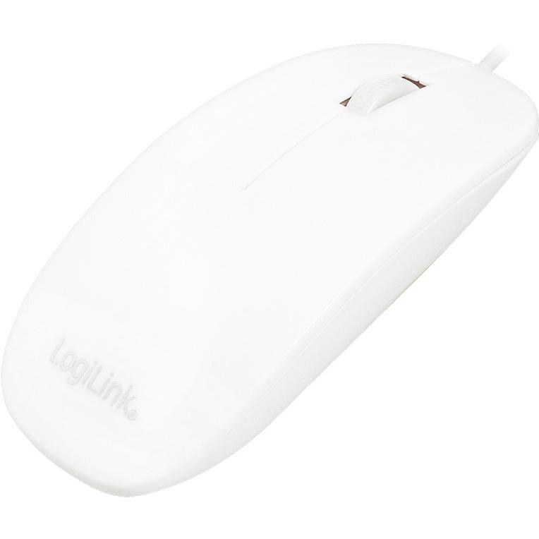LogiLink OP-620D (Kabelgebunden), Maus, Weiss