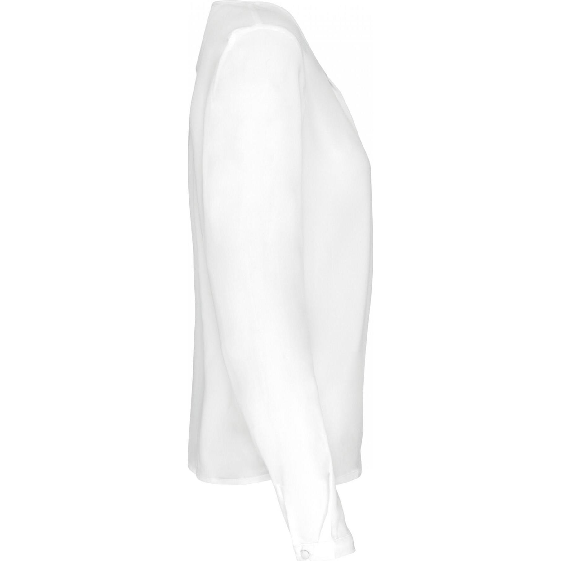 Thumbnail - Kariban, Damen, Bluse, Bluse, langarm, aus Krepp, Damen, Weiss, (34)