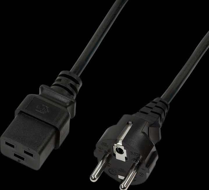 Image du produit LogiLink Cordon d'alimentation CEE 7/7-IEC C19 noir 1.80m (1.80 m)