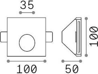 Actual product image Ideal lux WALKY LED recessed light 1W white warm white 249834 (55 lm)