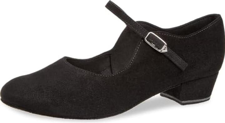 Diamant Women's Dance Shoes with 2.8 cm Block Heel, Suede Sole, Breathable Microfiber Lining