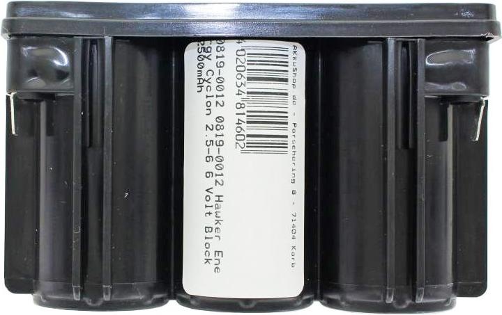 Actual product image Hawker Energy Battery 0819-0012 Cyclon 2.5-6 0819-1006 (6 V, 2.50 Ah)