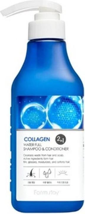 Farm Stay FARMSTAY Collagen Water Full Shampoo & Conditioner 2in1 530ml (530 ml, Flüssiges Shampoo)