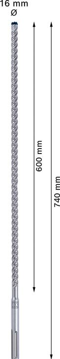 Image du produit Bosch Professional Zubehör Foret marteau Expert SDS max-8X, 16 x 600 x 740 mm (16 millimètres)